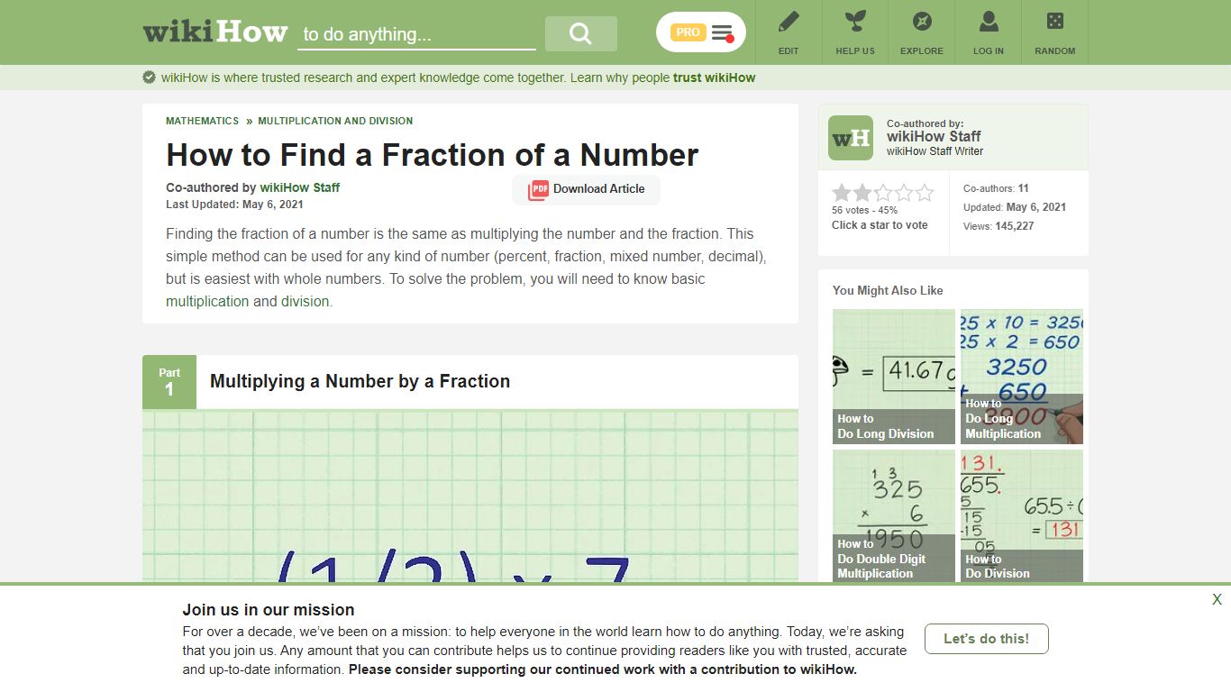 How to Find a Fraction of a Number: 6 Steps (with Pictures) - wikiHow